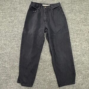 Smith & Hawken Jeans Womens Size 12-L Black High Waisted Relaxed Straight Denim